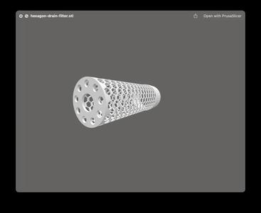 Drainage Filter v2 (Hex pattern)   
