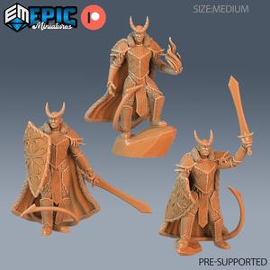 Frost Tiefling Paladin Set / Human Devil Hybrid / Evil Ice Humanoid / Ruthless Snow Trickster / Hell Army
