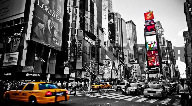 New York Sokak Manzarası Lithophane   