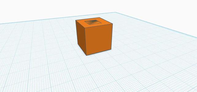 Box with a hole in side   