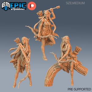 Elf Ranger Female Player Character Set / Elvish Girl / Elven Warrior / Forest Guard / Medieval Encounter