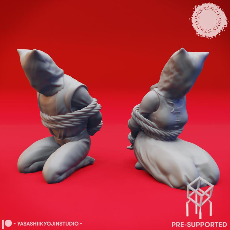 Townsfolk - Hostages - Tabletop Miniatures (Pre-Supported)