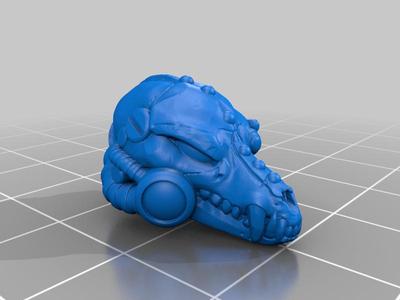 Wolf Skull Helm Head