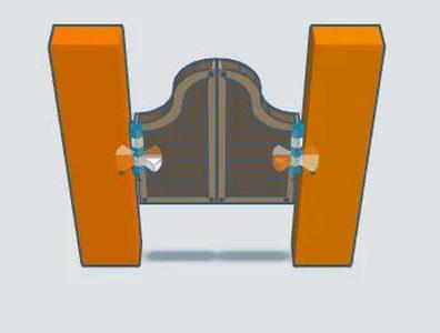 Interactive saloon doors   