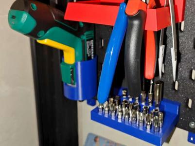 Ikea Pegboard - Lulin Electric Screwdriver & Bit Holder