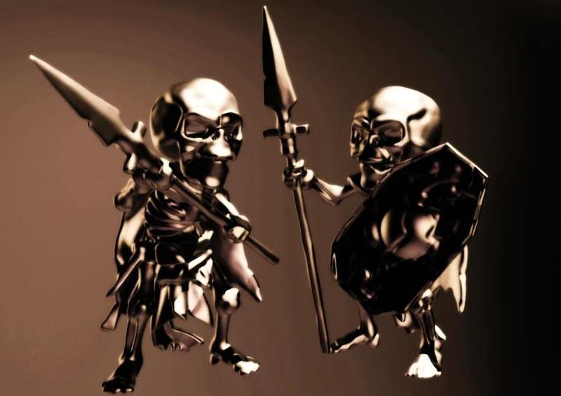 Skeleton Spear & Shield MINIS   