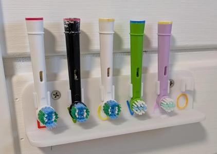 Oral B brush wall holder with drip tray   