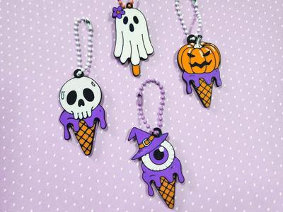 Halloween Ice Cream Keychains, Quick Print
