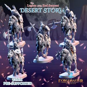 Mounted Desert Halberd  Warriors - Desert Shadow Halberd Mount Poses