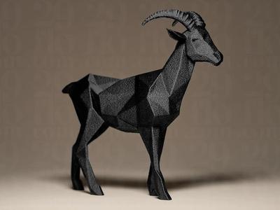 Geometric GOAT Figurine   