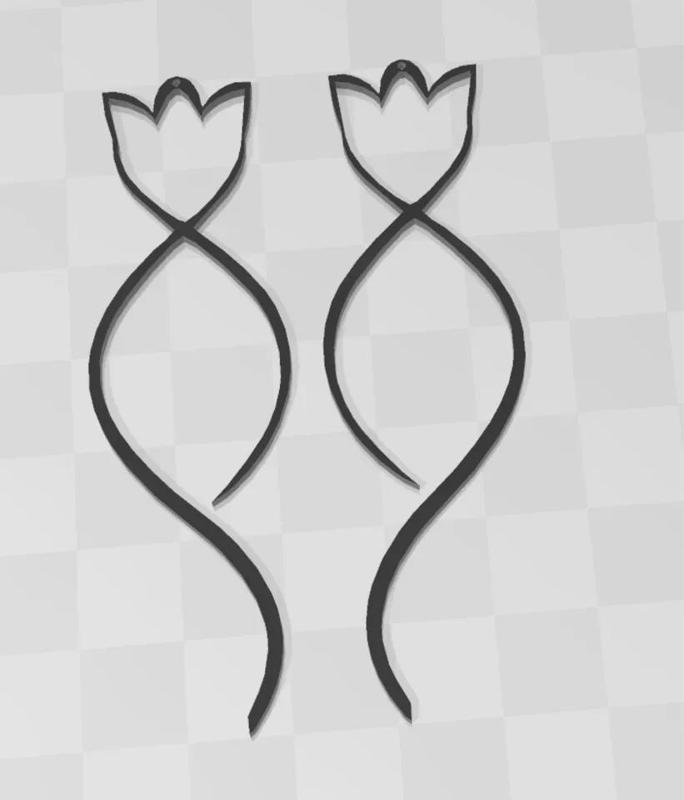 elegant cat earrings   