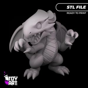 Blue-Eyes White Dragon - Chibi STL for 3D Print