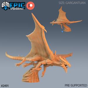 Tempest Dragon ‧ DnD Miniature ‧ Tabletop Miniatures ‧ Gaming Monster ‧ 3D Model ‧ RPG ‧ DnDminis ‧ STL FILE