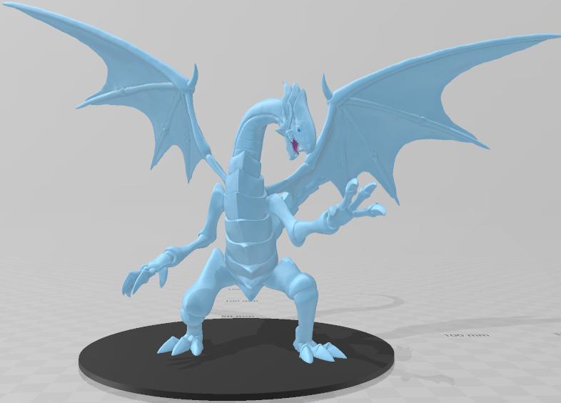 Yugioh Blue-Eyes White Dragon 3d printable Figure