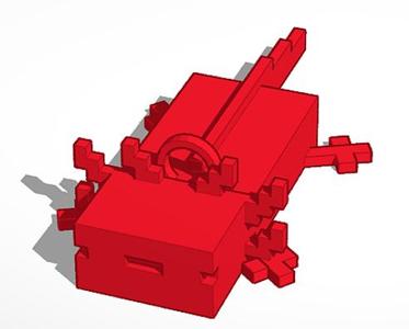 Minecraft Axolotol Keychain