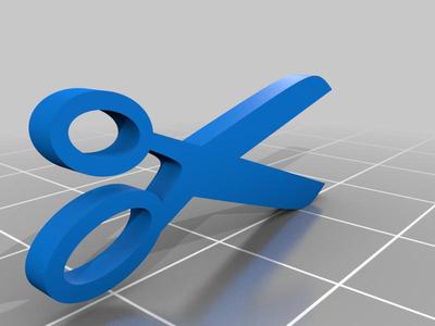 scissors cartoon sculpture for miniatures decoration