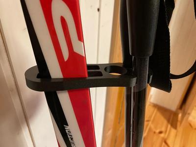 Cross-country ski & pole holder/clip   