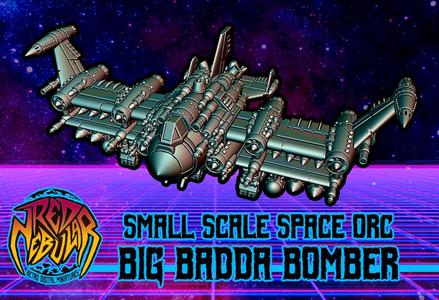 Retro Space Orc Big Badda Bomber (8-10mm scale)