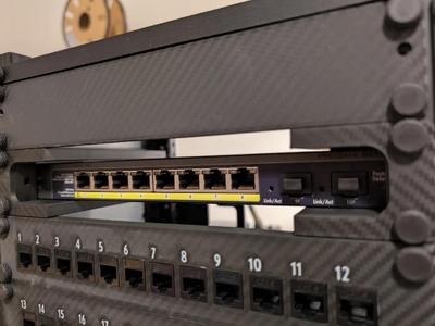 10" Rack Brackets (1 U) for Netgear GS110TP POE Switch Extended   