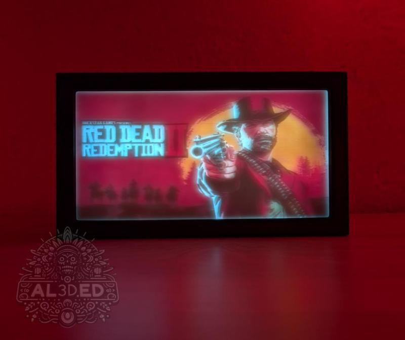 Arthur Morgan (RDR2) Lamp Led Lithophany