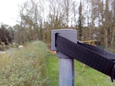 Trampoline knob / end cap to hold net