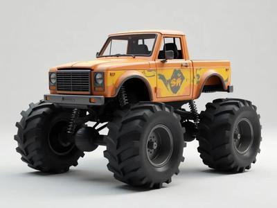 Mini Monster Truck 3D (With Lots Of Details)   