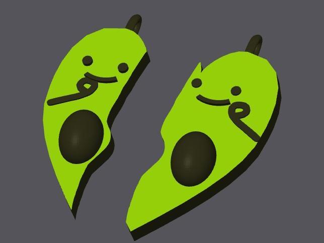 Advocado Friends Bff Necklace