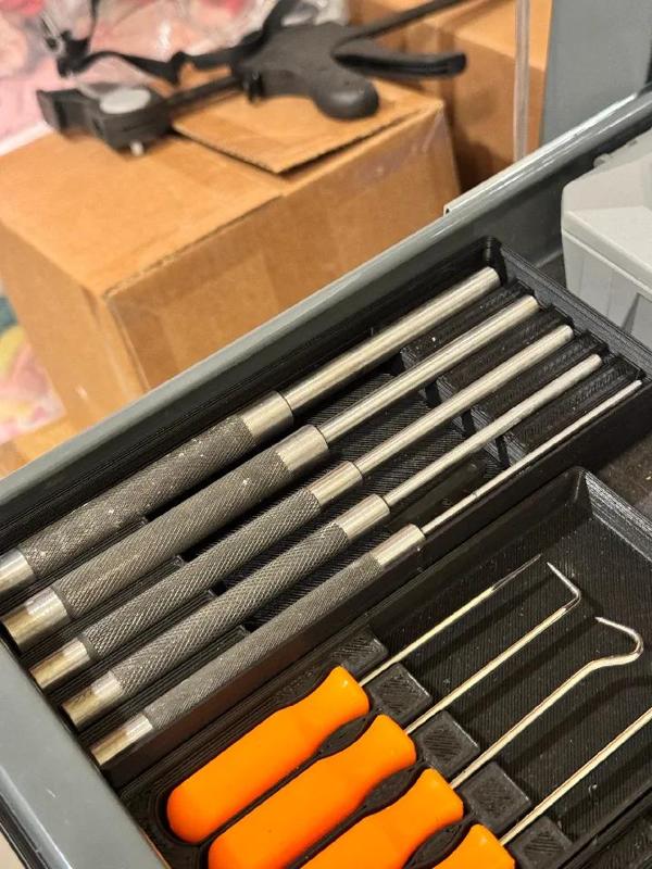 Gridfinity Harbor Freight Pittsburgh Long Drive Pin Punch Set, 5 Piece   