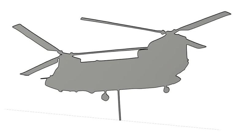 CH47 Chinook Coat Hanger for Cubicle   