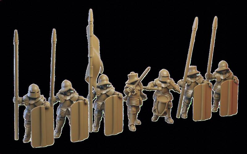 Slavia Pavese Phalanx miniatures (32mm, modular)