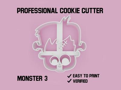 Monster 3 cookie cutter