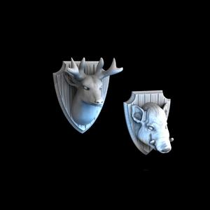 Wall Throphy Set - Medieval Town Set