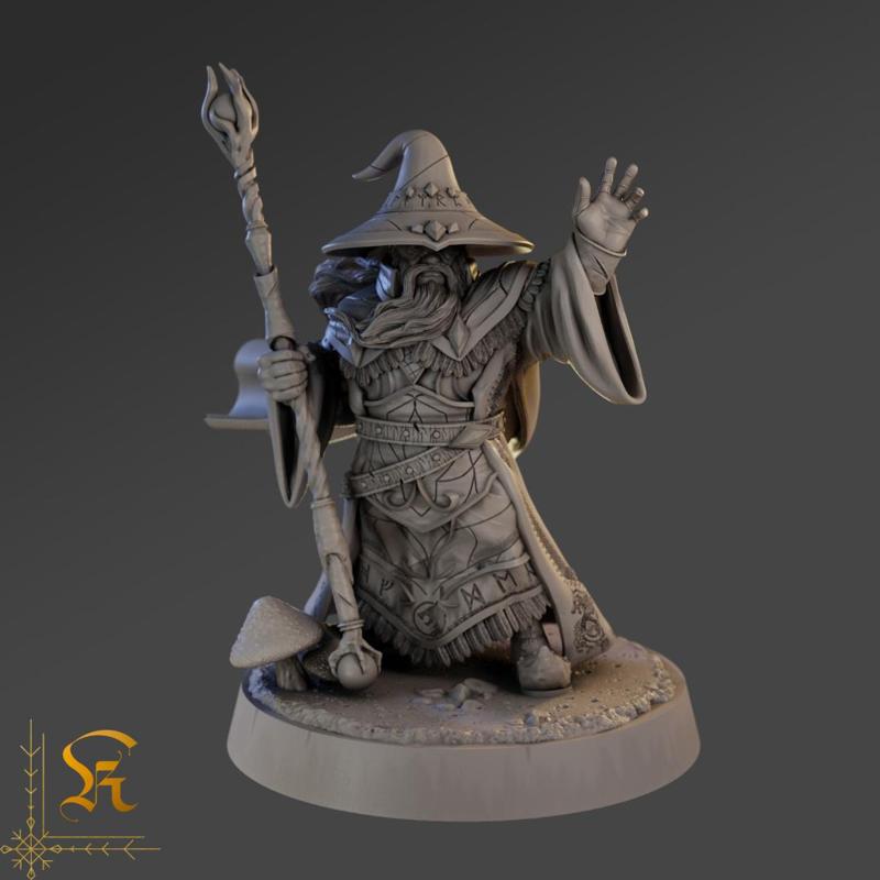 Dwarven Runemaster (28mm & 32mm & 75mm)