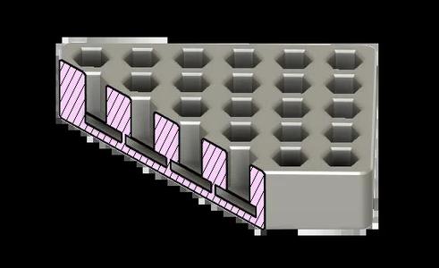 Parametric magnetic 1/4" hex bit tray   