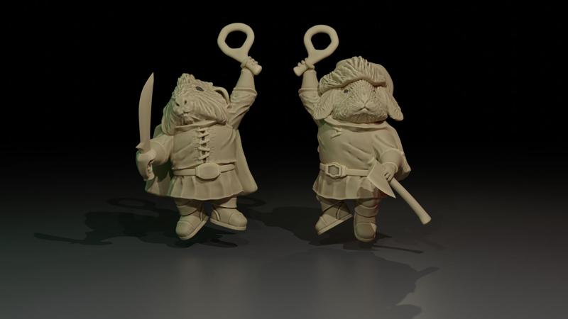 Festive bun/guinea pig Raider tree decorations