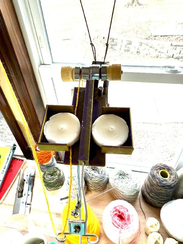 Brother Knitting Machine Yarn Mast Tea Light Holder   