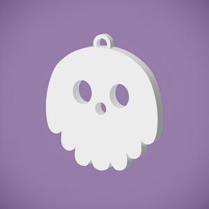 Kawaii ghost or skull keychain/earring/necklace/pendant
