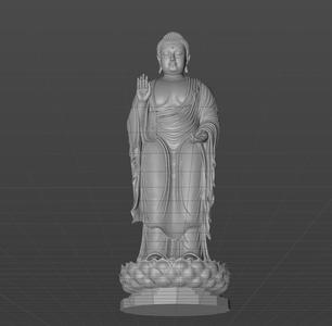 Buddhist Buddha standing to save all living beings digital model