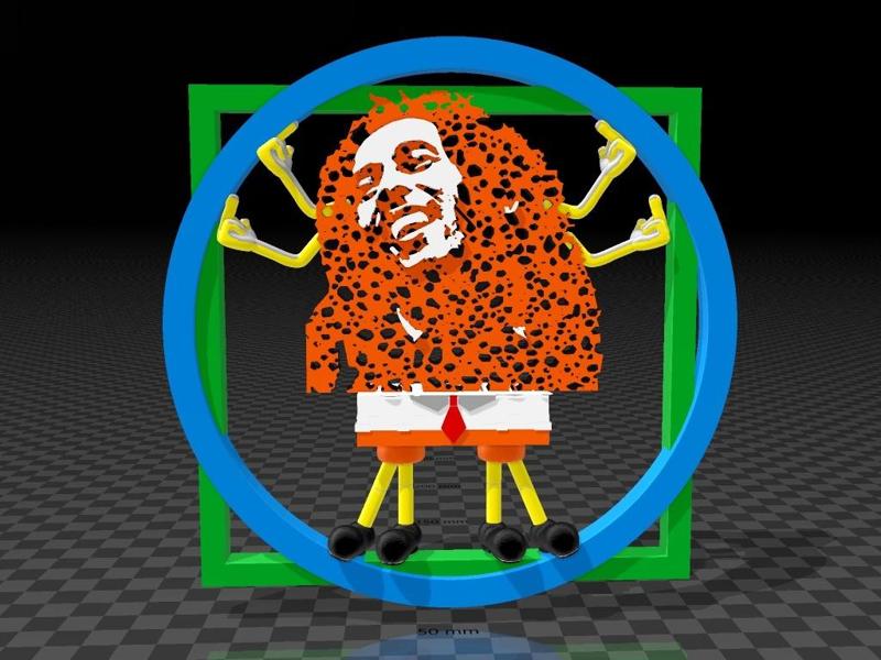 the-vitruvian spongebob-marley davinci xover