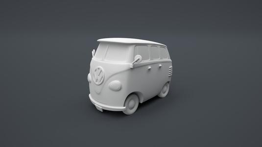 Van Toy With Articulated Wheels