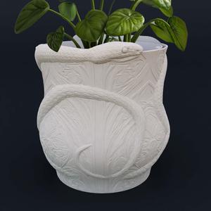 Snake Plant Pot STL 3D Printer file, no supports, Multicolor Printing Available