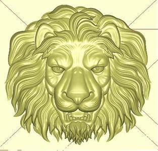 lion head relief model