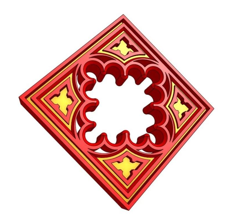 GOTHIC ORNAMENT SQUARE 0007