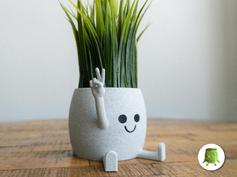 Happy Sitting Pot Peace Out Hand   