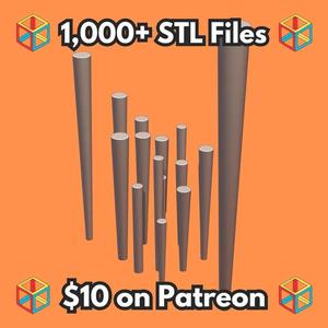 Comprehensive Marijuana Preroll Sizing Set for Packaging Design MineeForm FDM 3D Print STL File   
