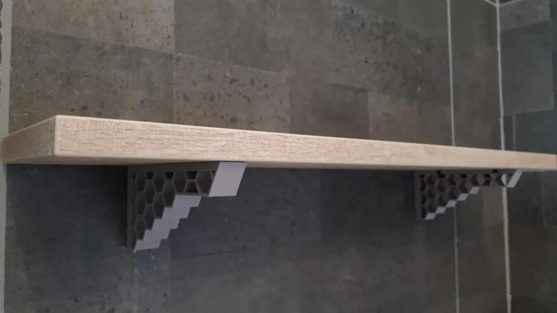 Support etagere nid d abeille, sans vis apparentes   