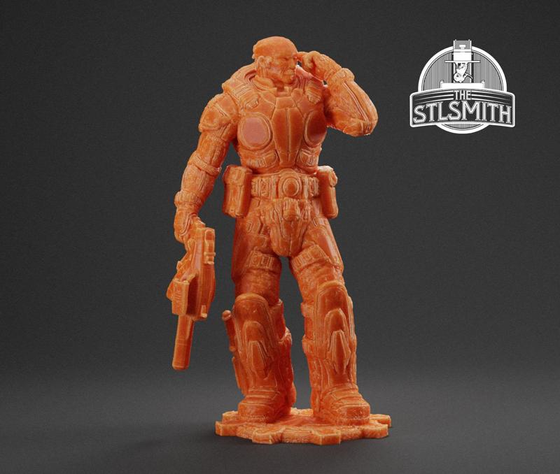 Marcus Fenix Winter Gears of War OT Miniature STL