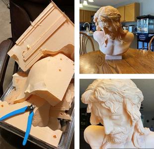 22 inch Christ bust by Donatello split to 16 parts to print on ender3