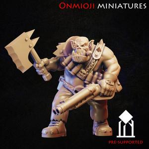 Ork with shotgun and axe