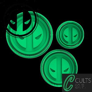 KIT CORTADORES DEADPOOL - 5, 7 e 9cm